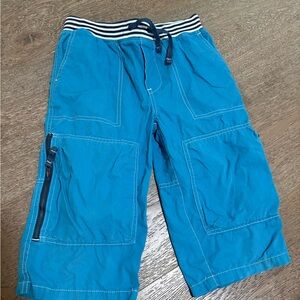 Mini Boden size 11 Aqua Blue Techno Cargo Shorts